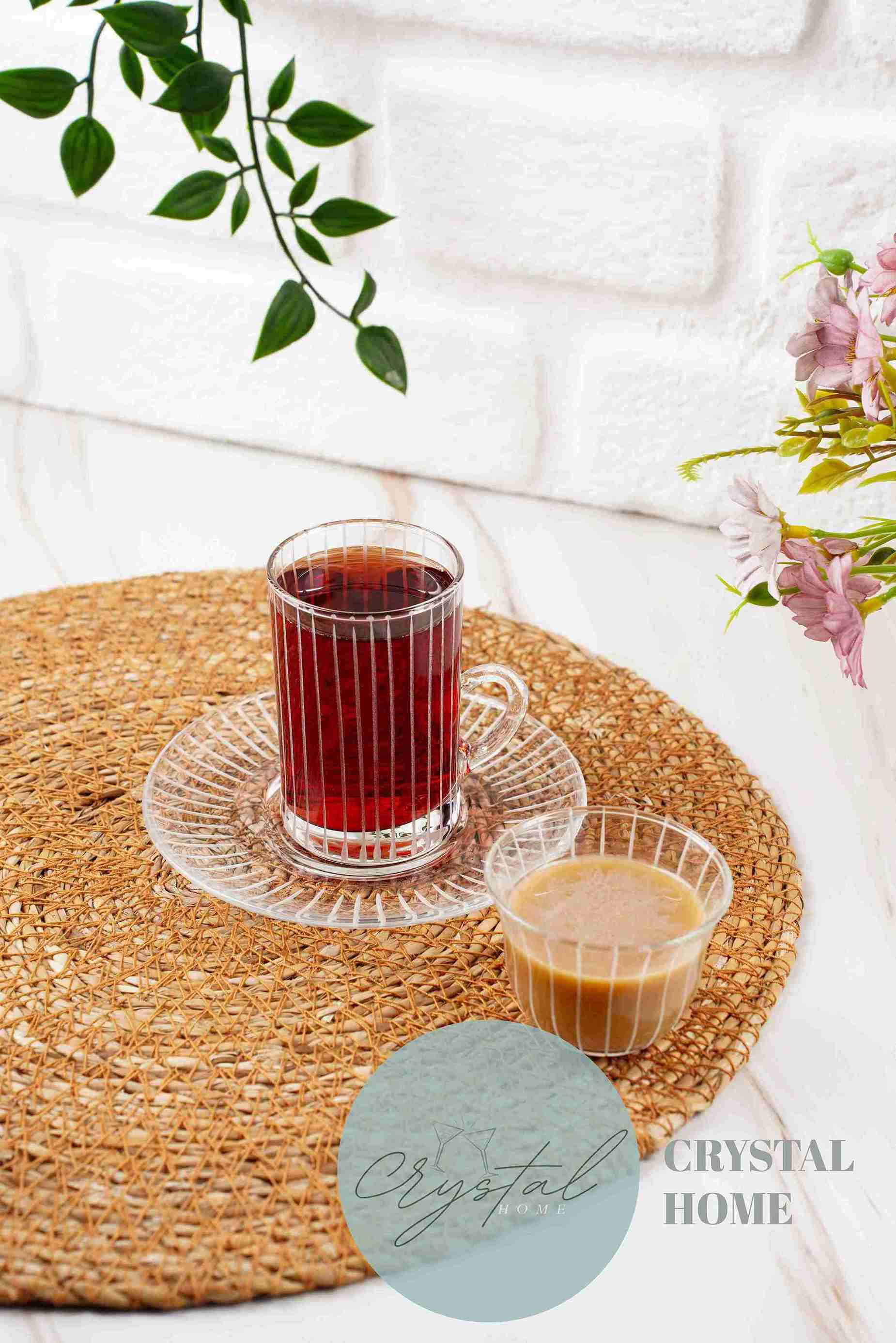 18 Parça Çay Seti Dik Çizgi