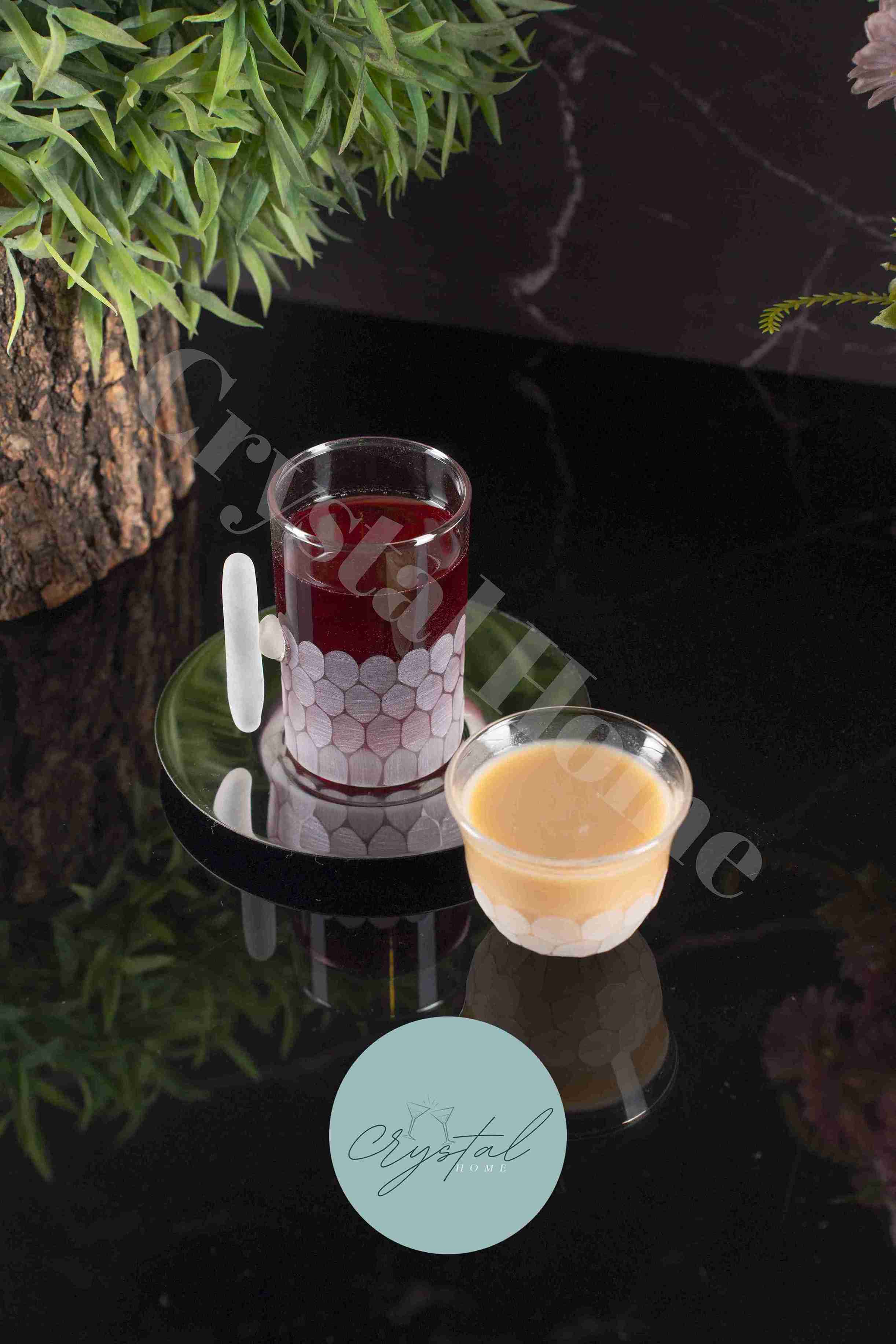 18 Piece Tea Set Coral