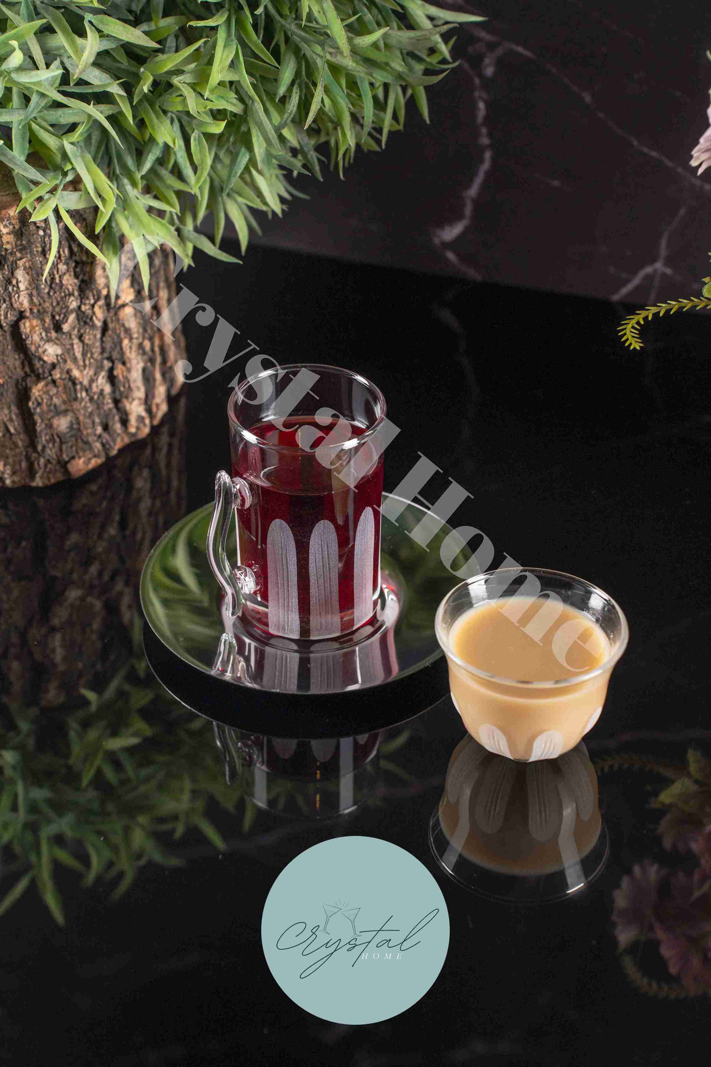 18 Piece Tea Set Steep Grape