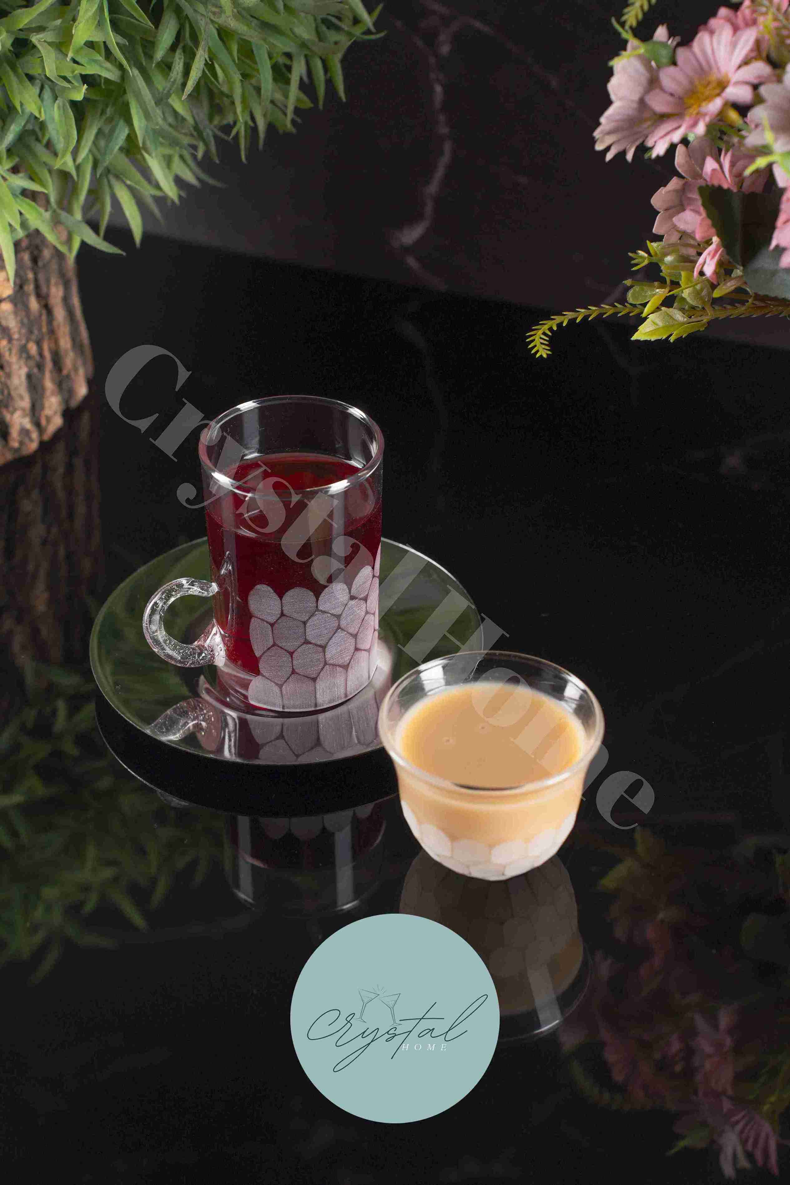 18 Piece Tea Set Coral