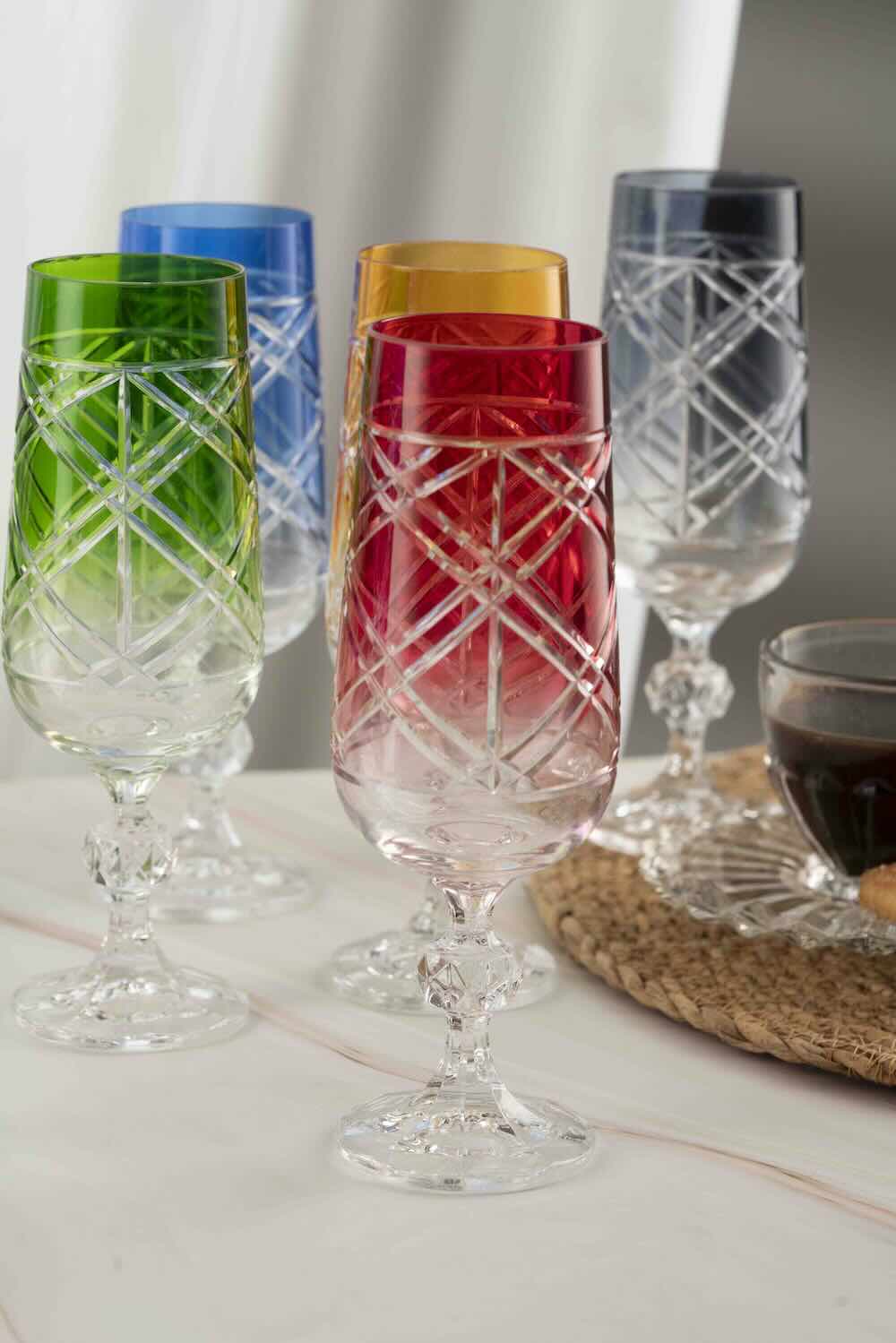 Çift Polo Kristal Kahve Yanı 180ml