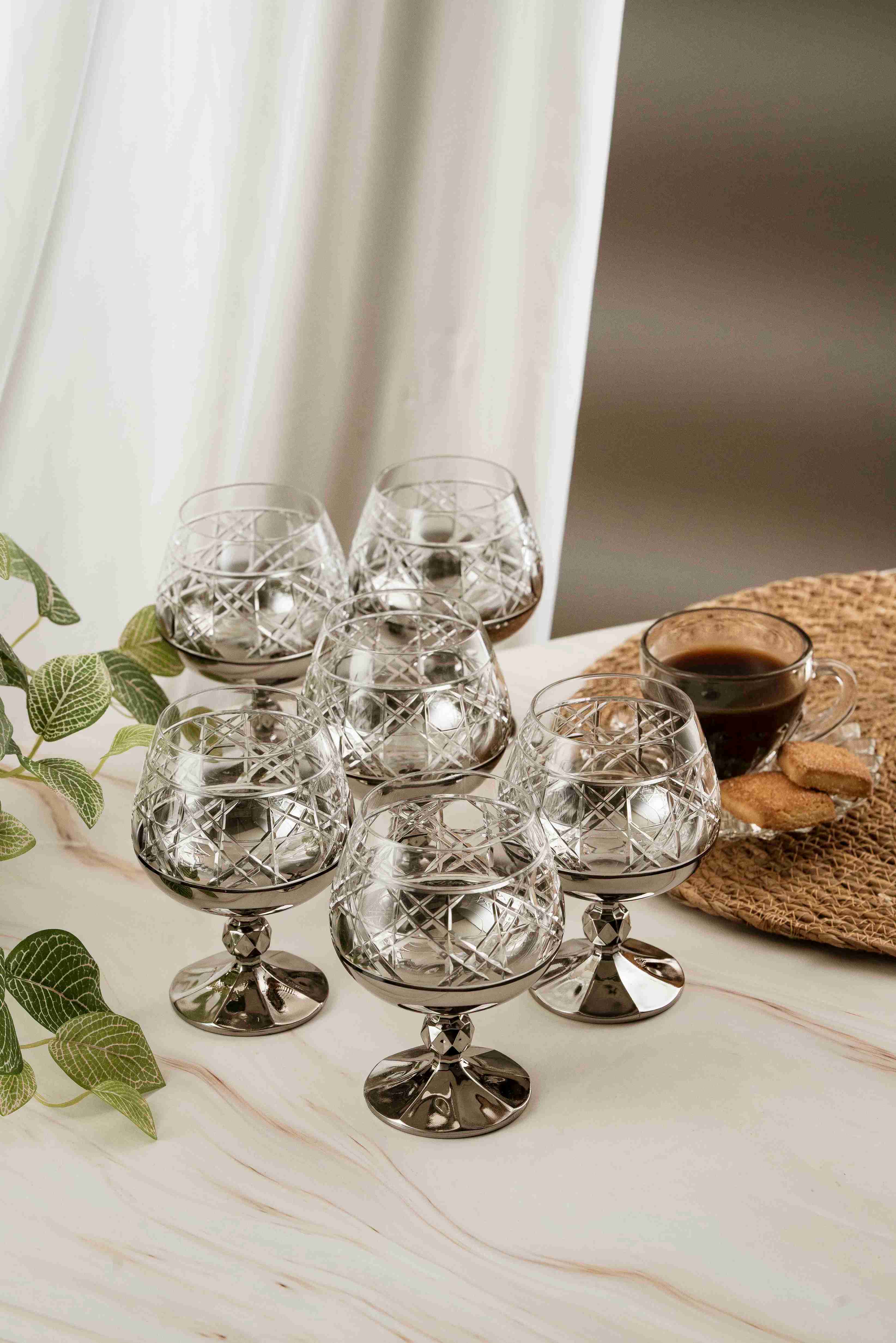 Silver Gloria Crystal Coffee Side 250ml