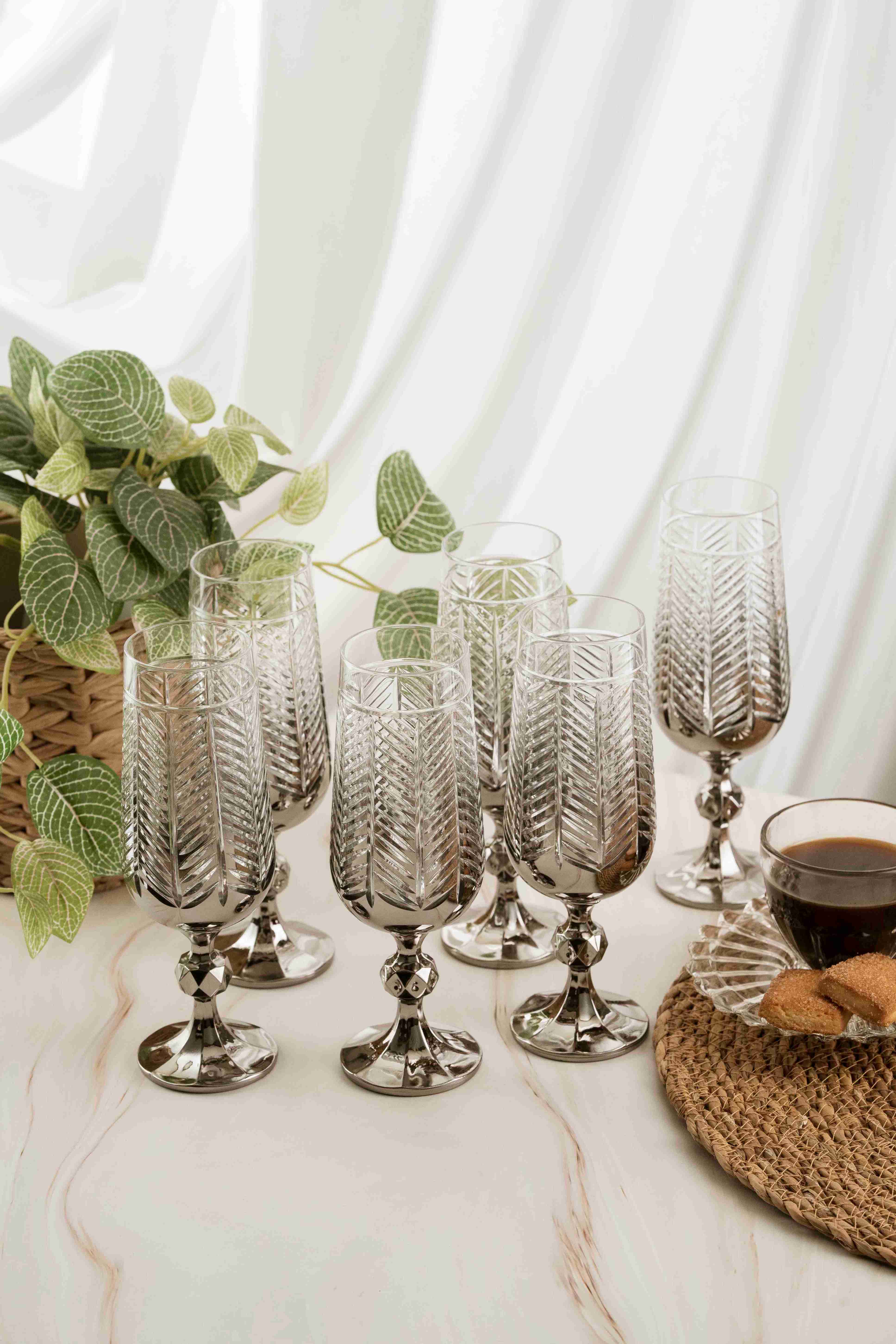 Gümüş Kılçık Kristal Kahve Yanı 180ml