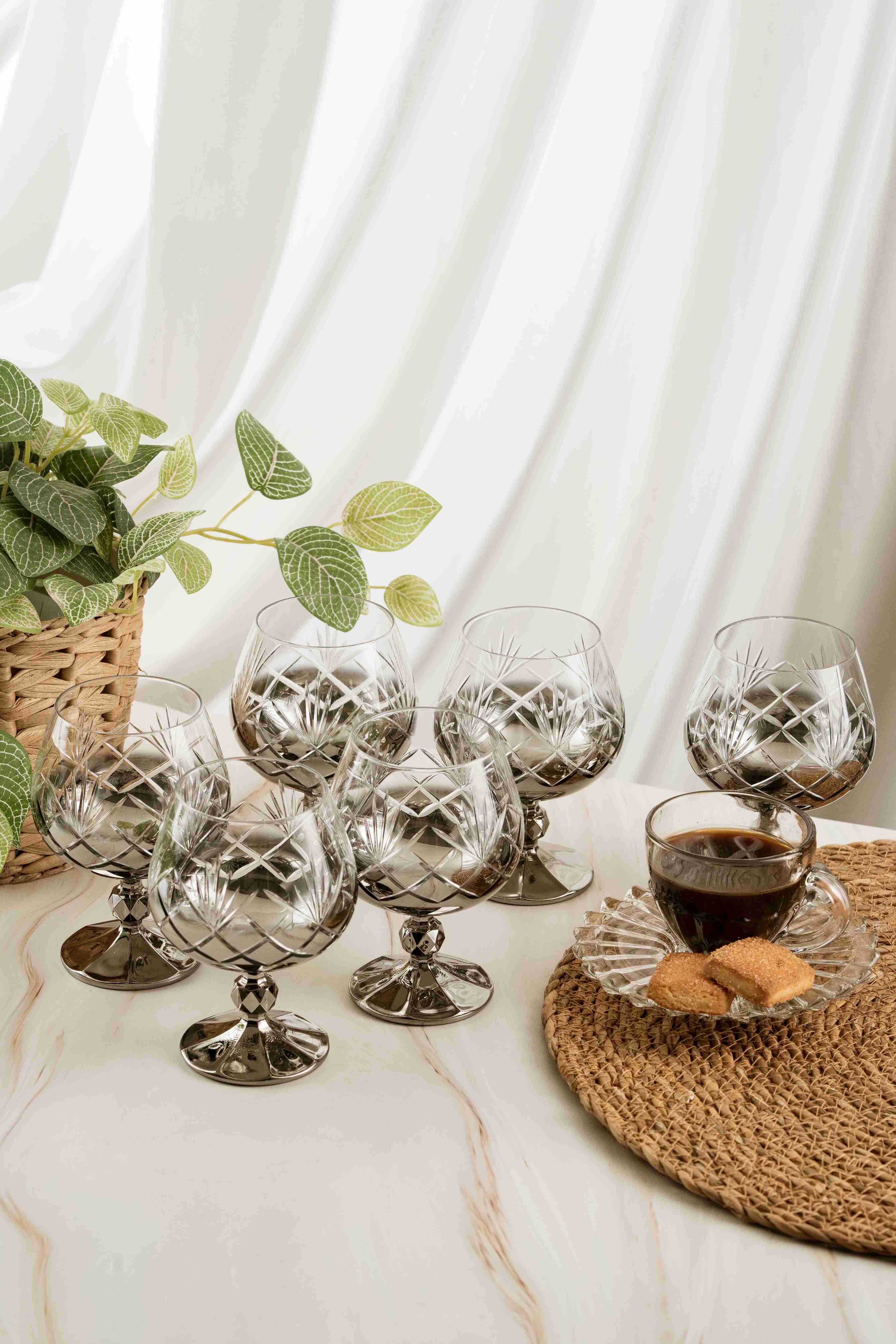 Silver Pineapple Crystal Coffee Side 250ml