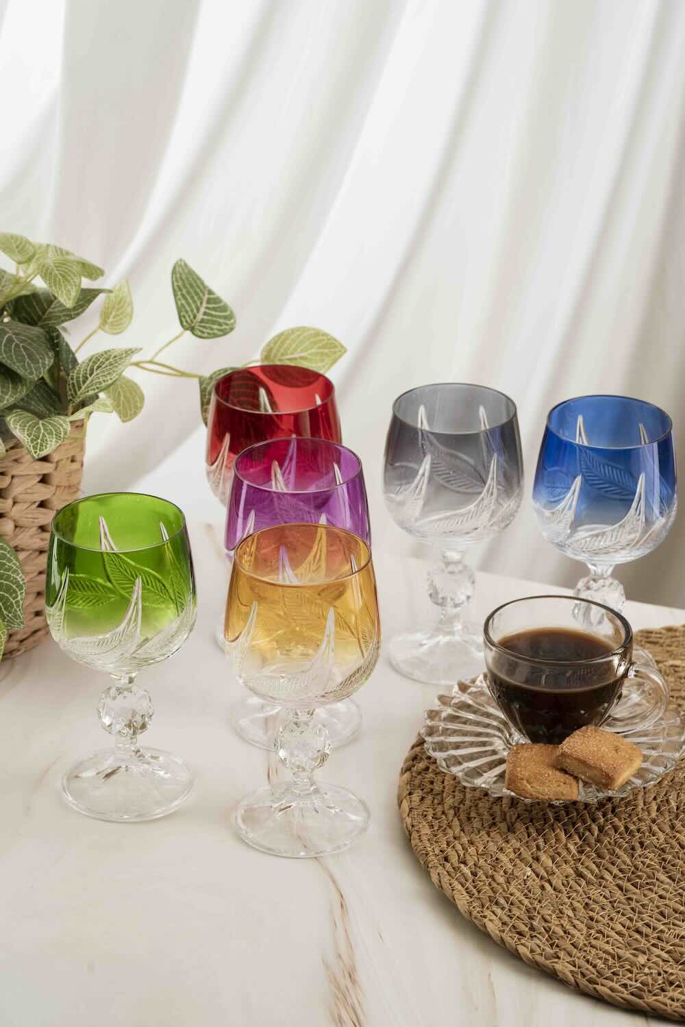 Yaprak Kristal Kahve Yanı 150ml