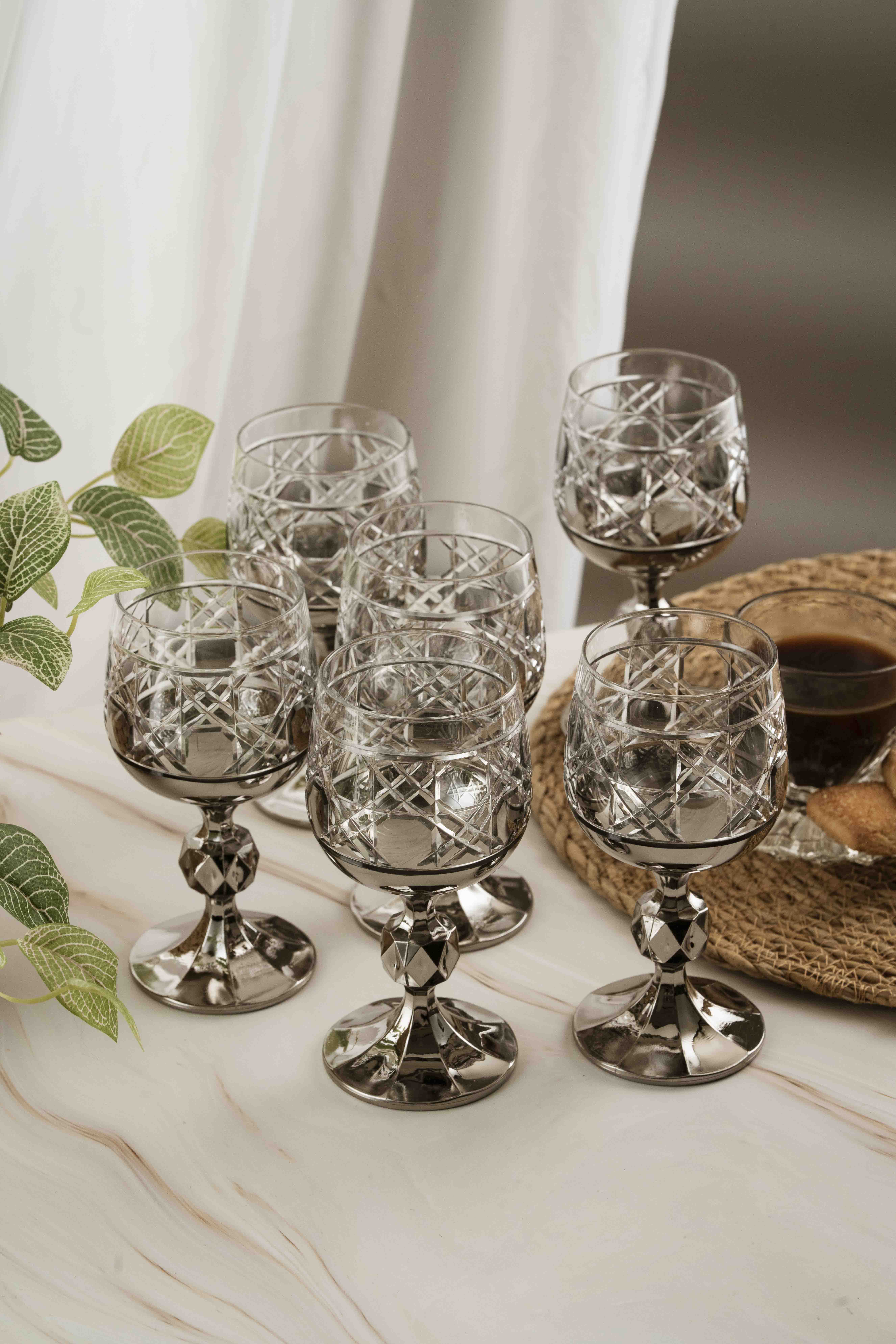 Silver Gloria Crystal Coffee Side 150ml