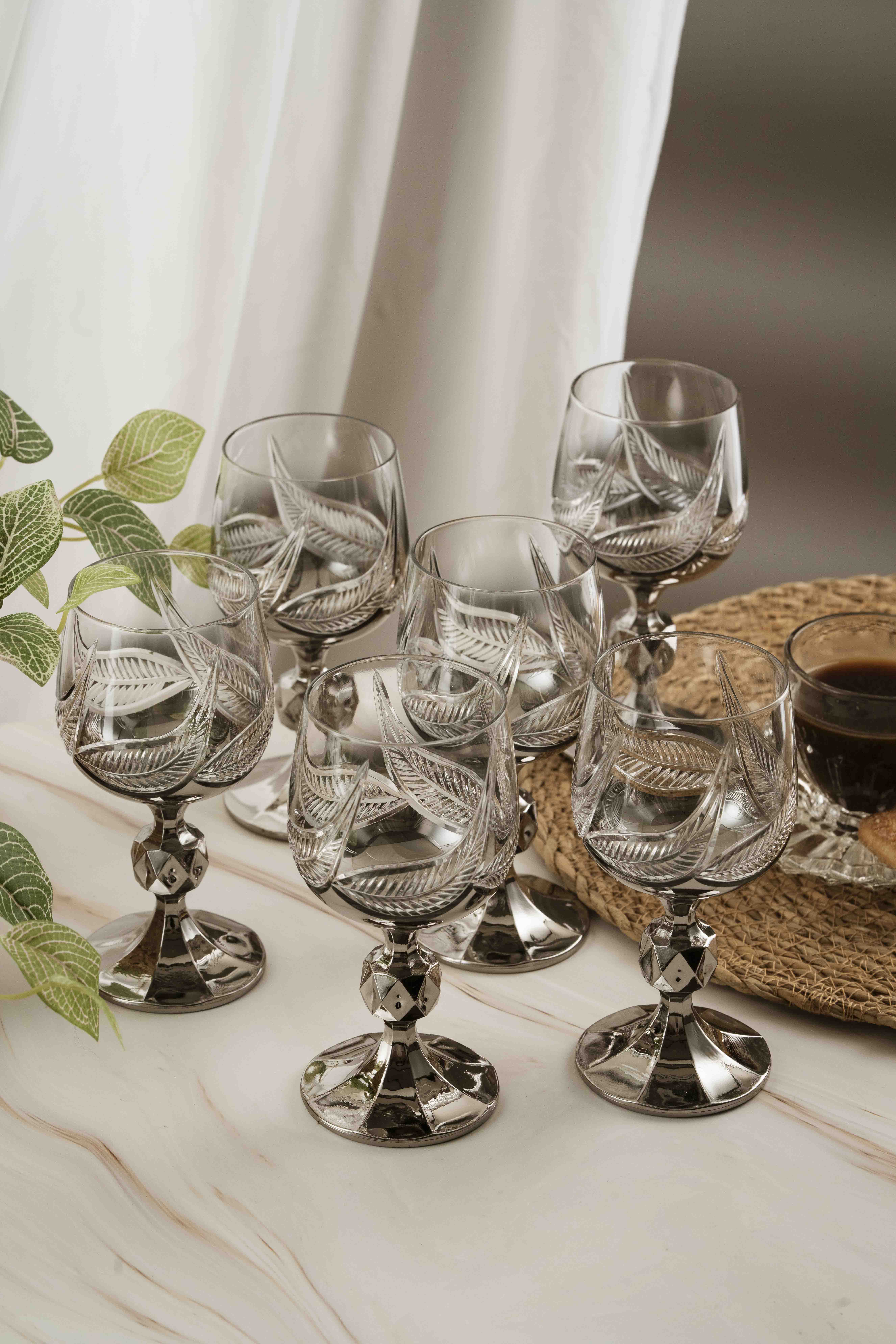 Silver Leaf Crystal Coffee Side 150mlSilver Leaf Crystal Coffee Side 150ml