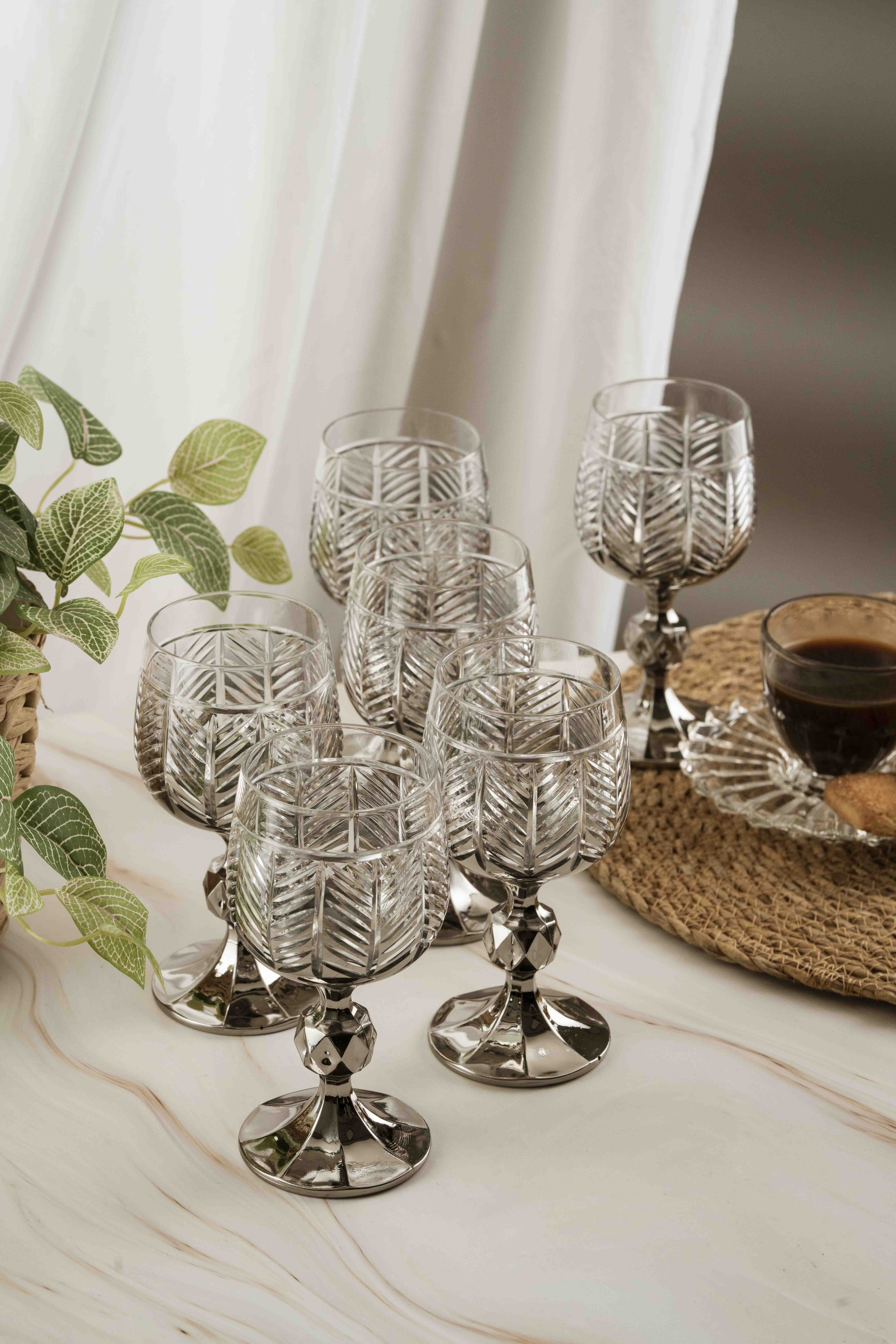 Silver Fishbone Crystal Coffee Side 150ml