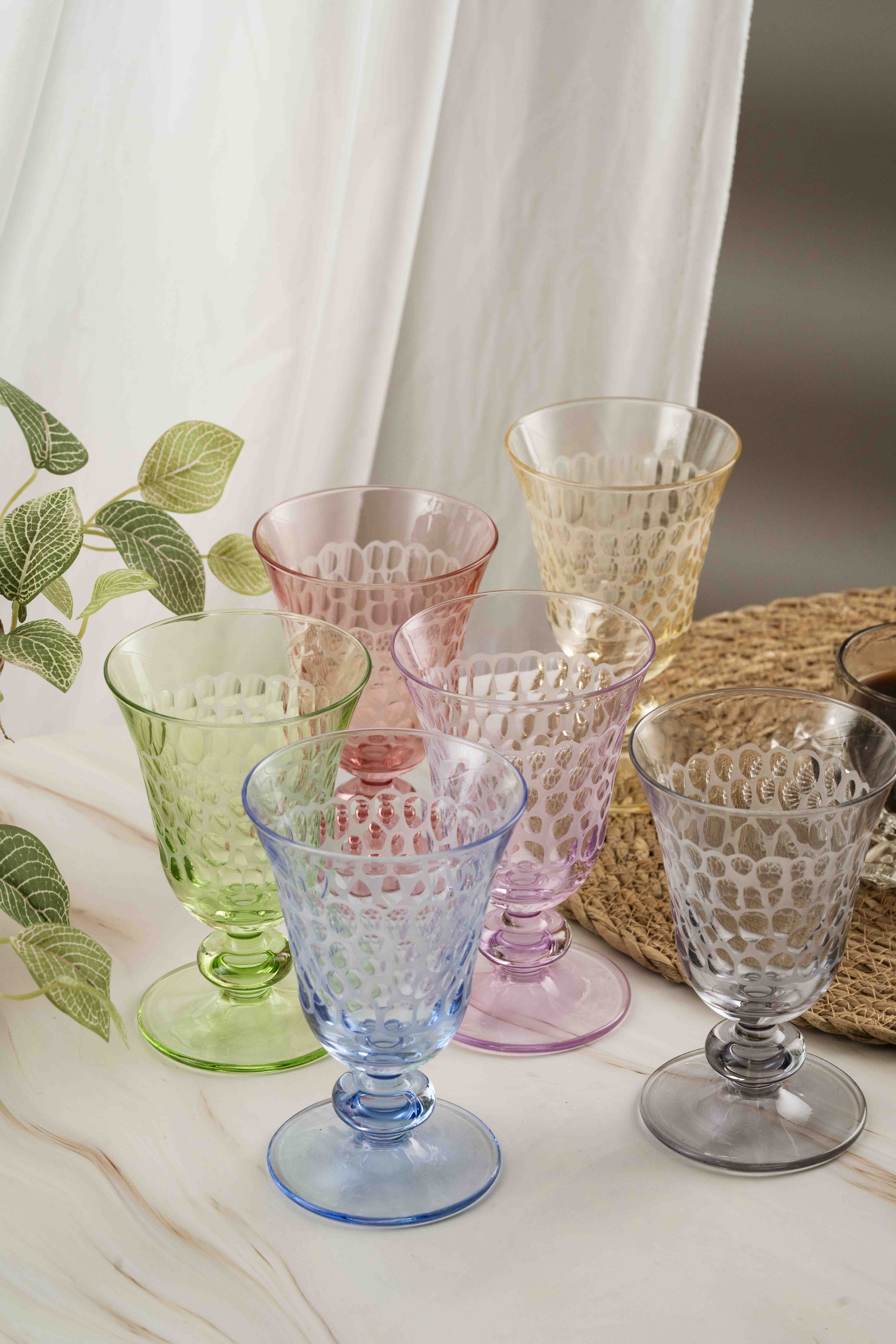 Grape Colored Short Glass 200ml