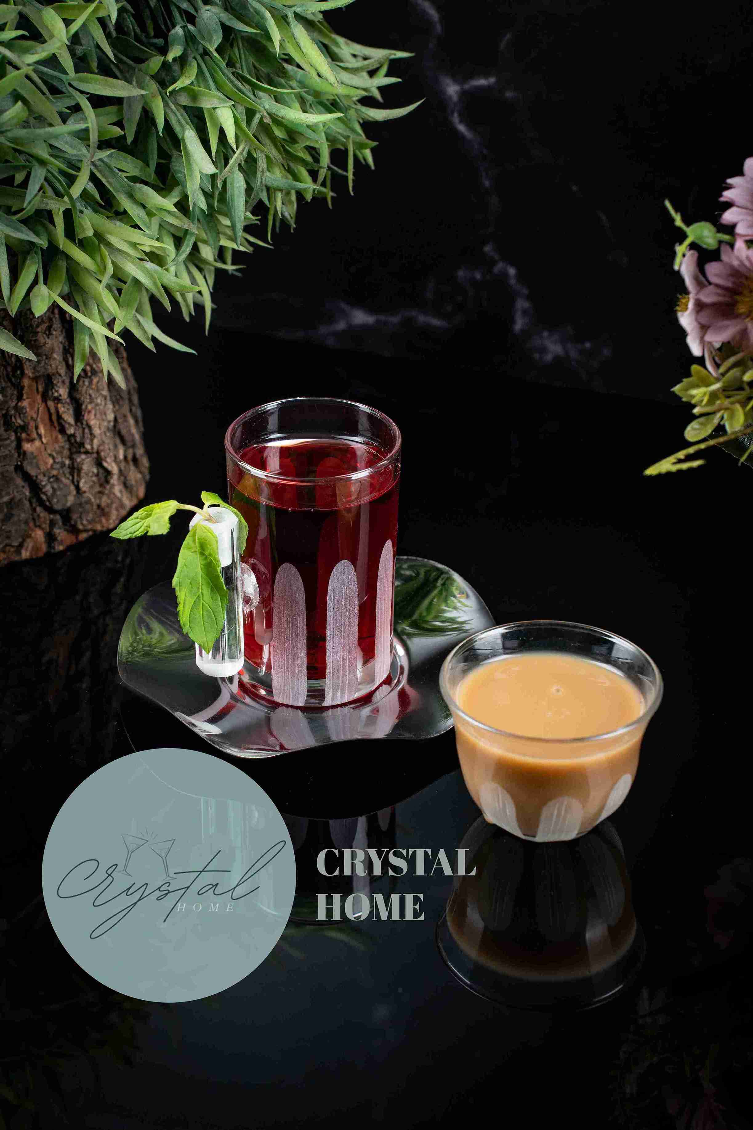 18 Piece Tea Set Steep Grape