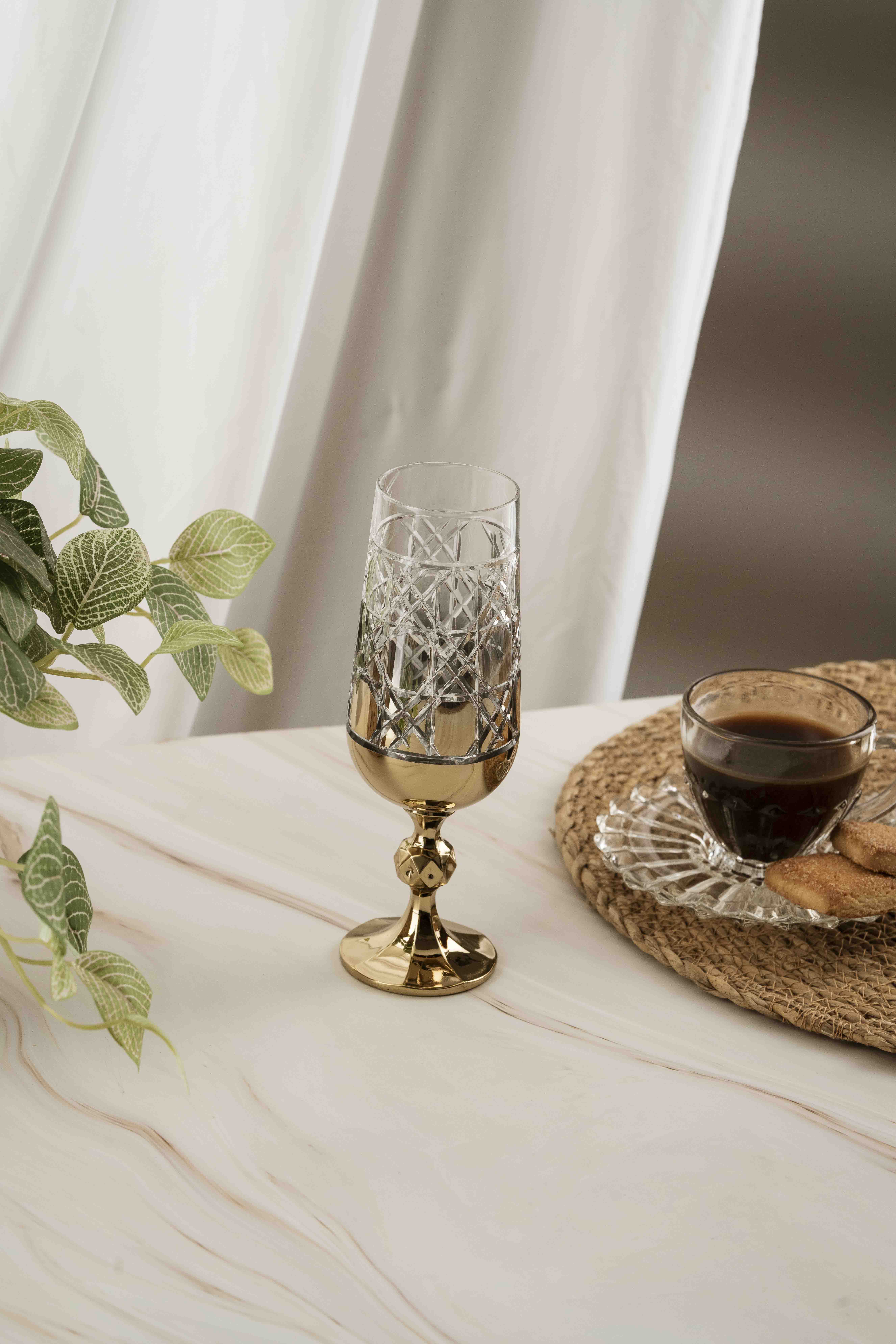 Gold Gloria Crystal Coffee Side 180ml