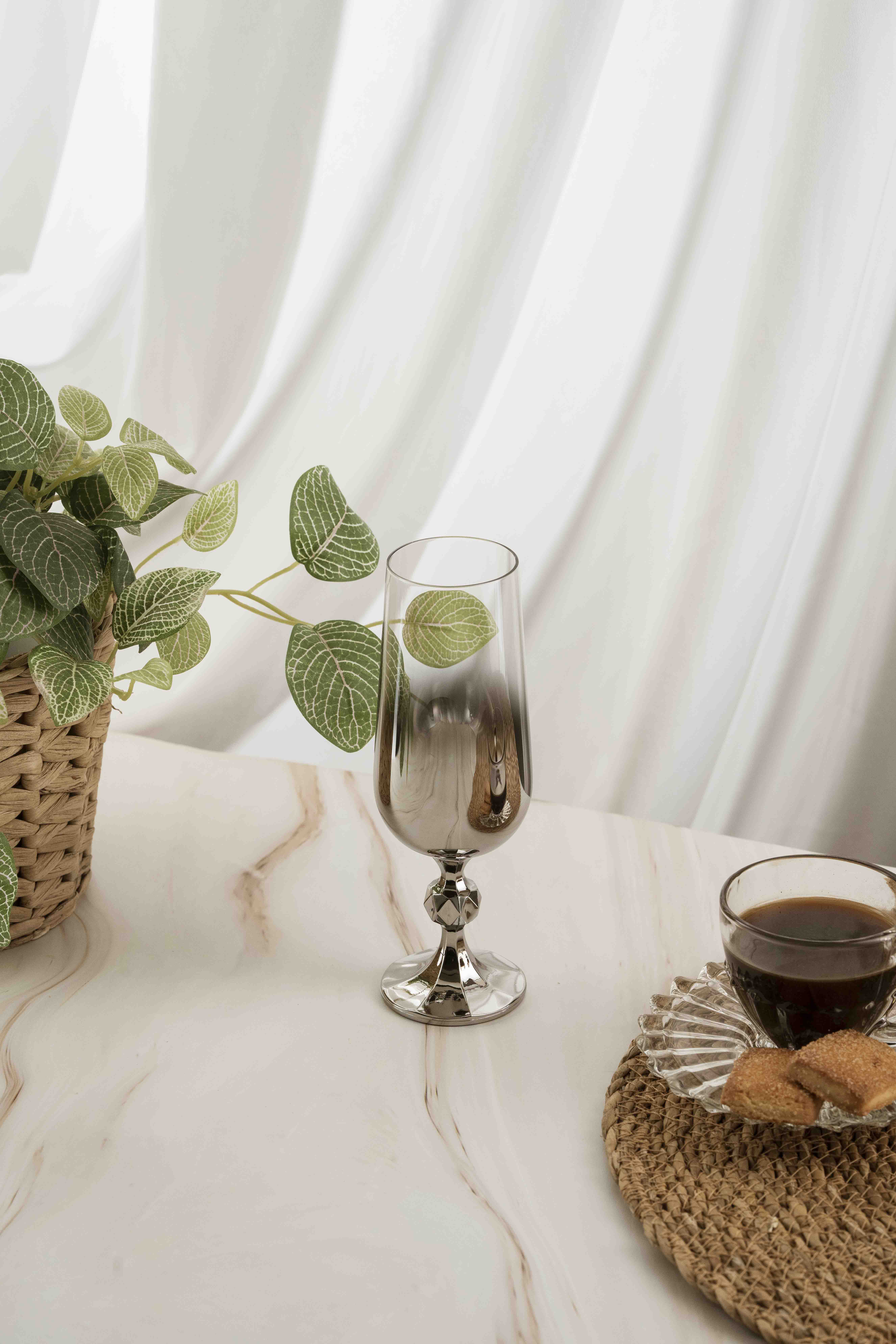 Gümüş Kristal Kahve Yanı 180ml