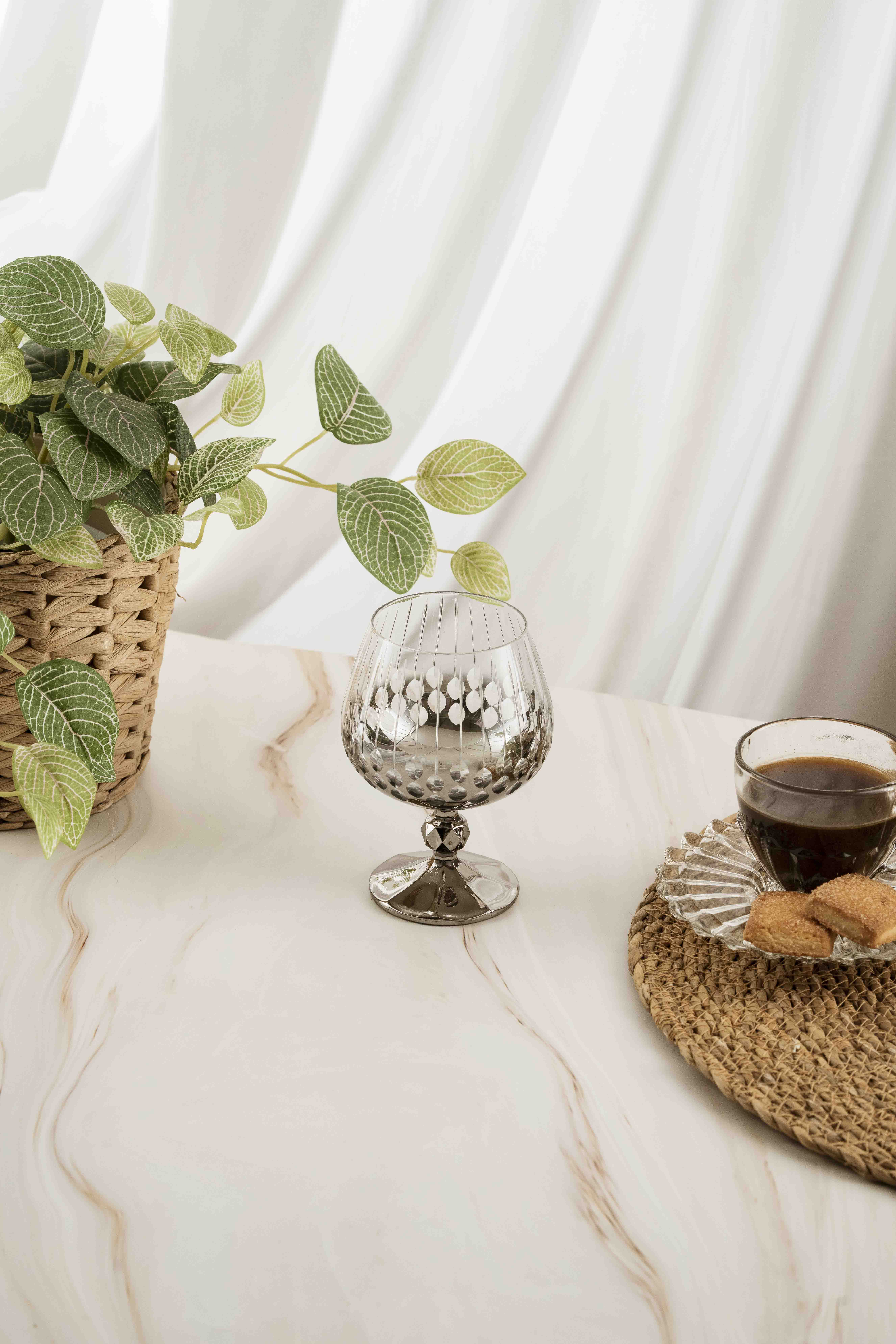 Silver Drop Crystal Coffee Side 250ml