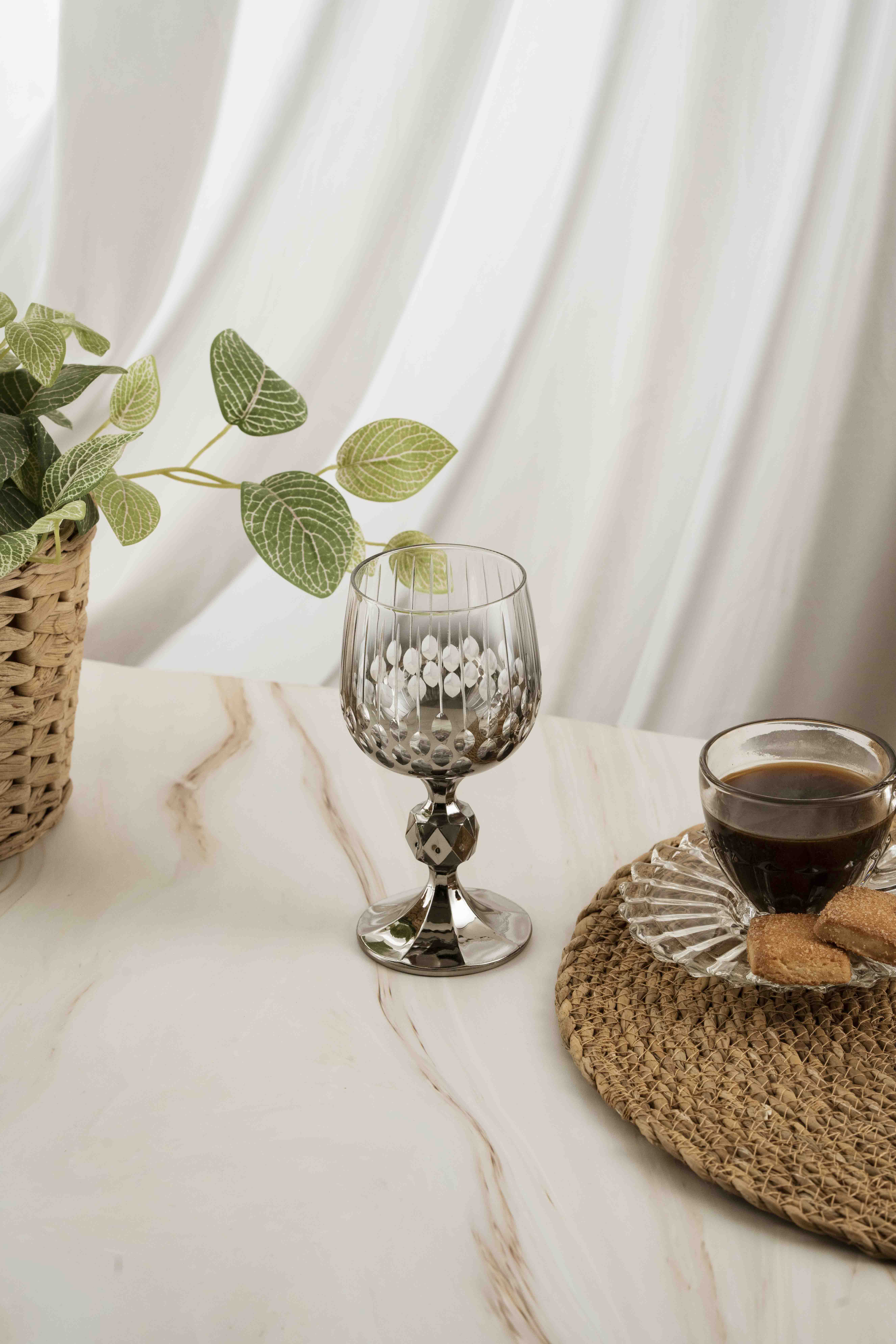 Silver Drop Crystal Coffee Side 150ml