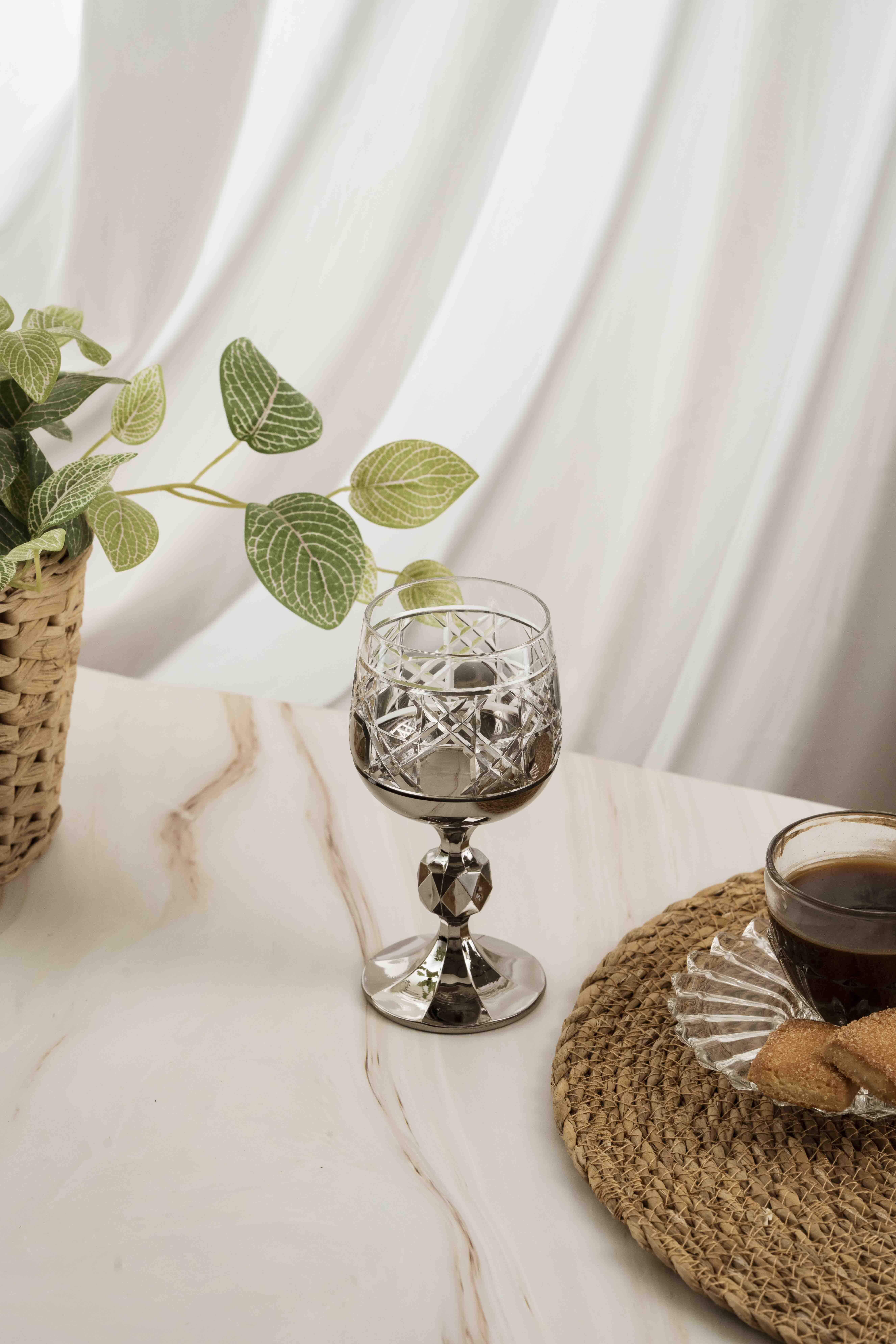 Silver Gloria Crystal Coffee Side 150ml