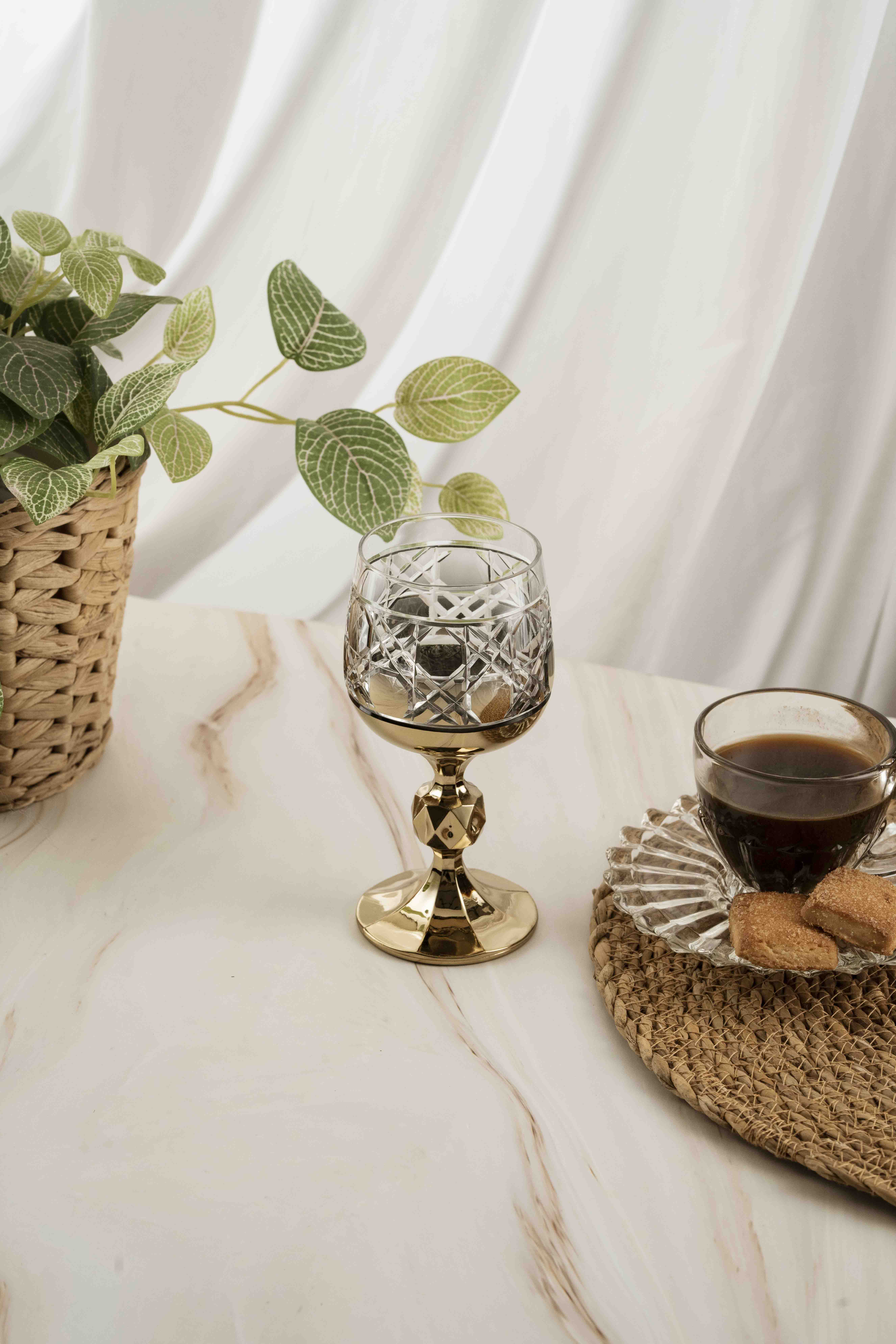 Gold Gloria Crystal Coffee Side 150ml